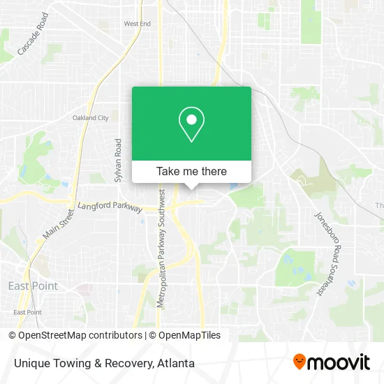 Unique Towing & Recovery map