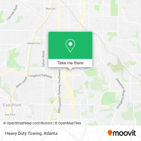 Heavy Duty Towing map