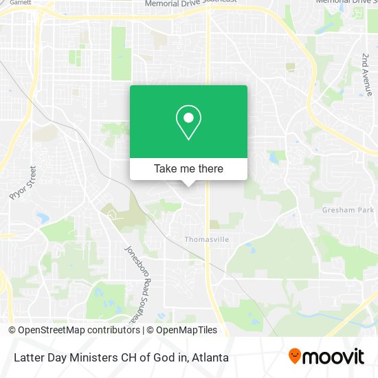 Latter Day Ministers CH of God in map