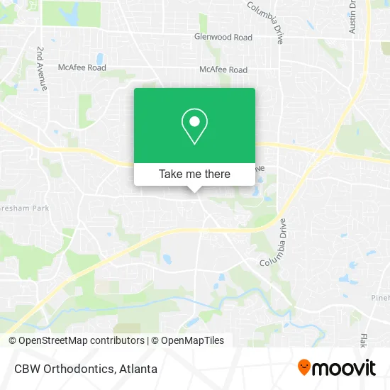 Mapa de CBW Orthodontics