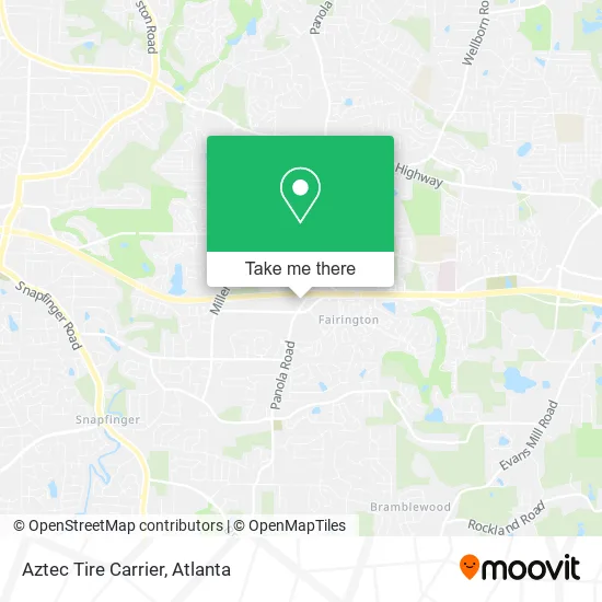Mapa de Aztec Tire Carrier