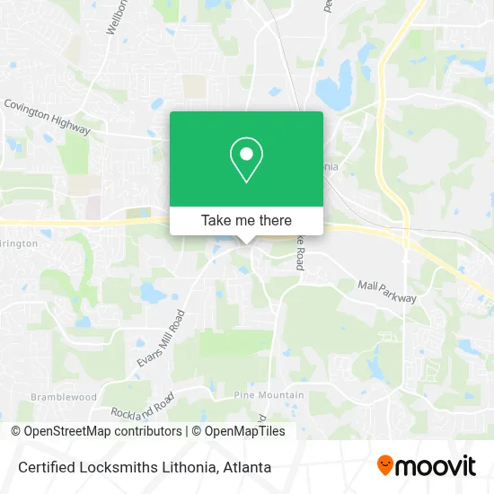 Certified Locksmiths Lithonia map