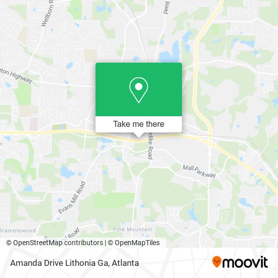 Amanda Drive Lithonia Ga map