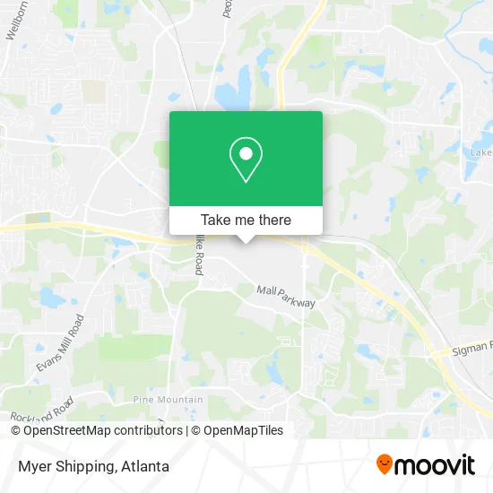 Myer Shipping map