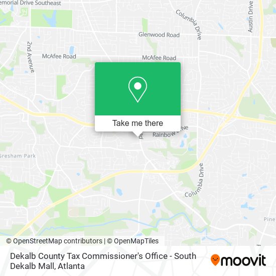 Dekalb County Tax Commissioner's Office - South Dekalb Mall map