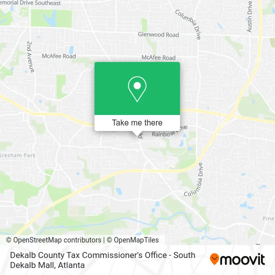 Dekalb County Tax Commissioner's Office - South Dekalb Mall map
