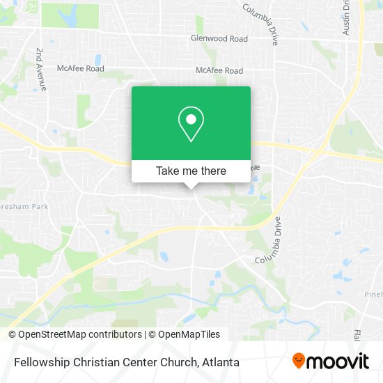 Mapa de Fellowship Christian Center Church