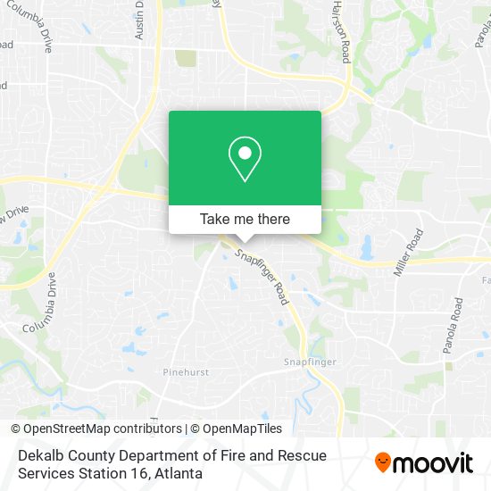 Mapa de Dekalb County Department of Fire and Rescue Services Station 16