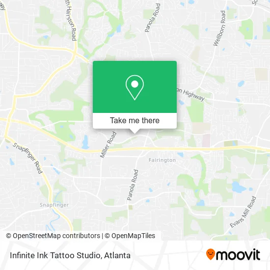 Mapa de Infinite Ink Tattoo Studio