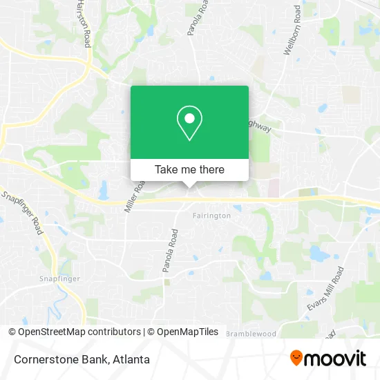 Mapa de Cornerstone Bank