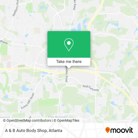 A & B Auto Body Shop map