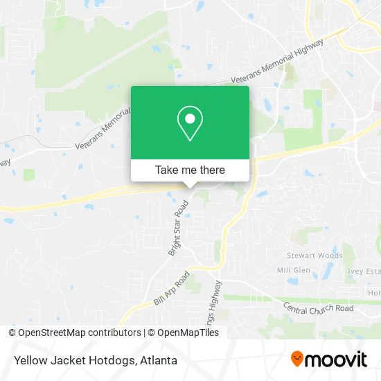 Yellow Jacket Hotdogs map