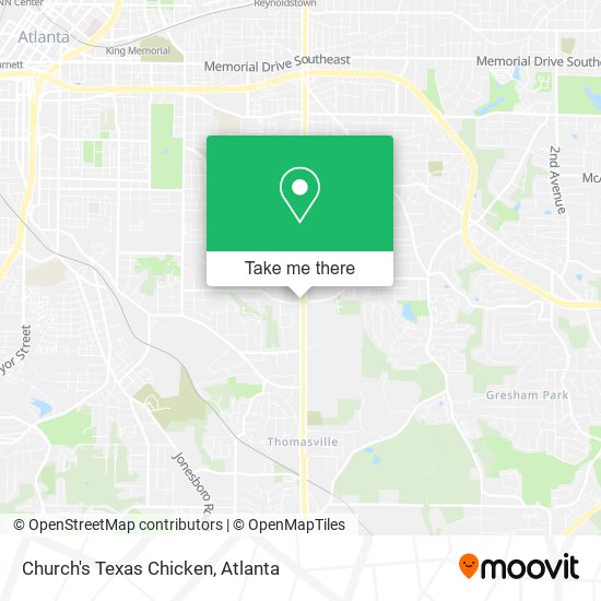 Mapa de Church's Texas Chicken