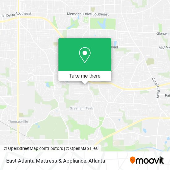 Mapa de East Atlanta Mattress & Appliance