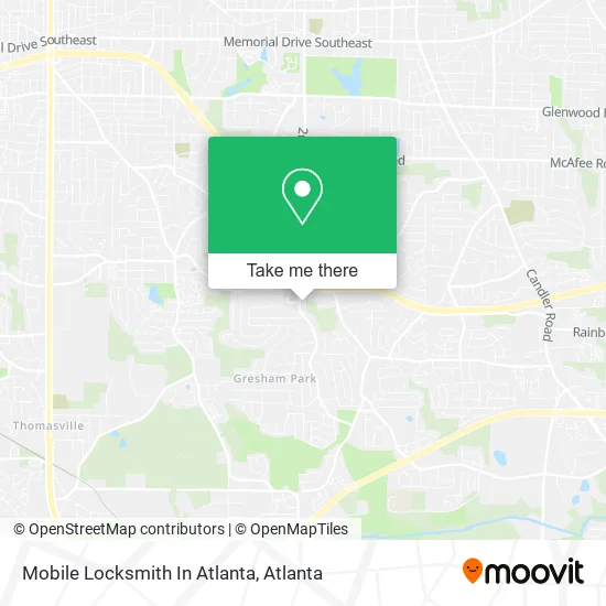 Mapa de Mobile Locksmith In Atlanta