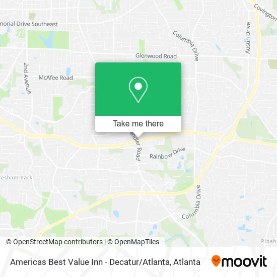Americas Best Value Inn - Decatur / Atlanta map