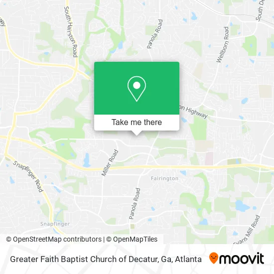 Greater Faith Baptist Church of Decatur, Ga map