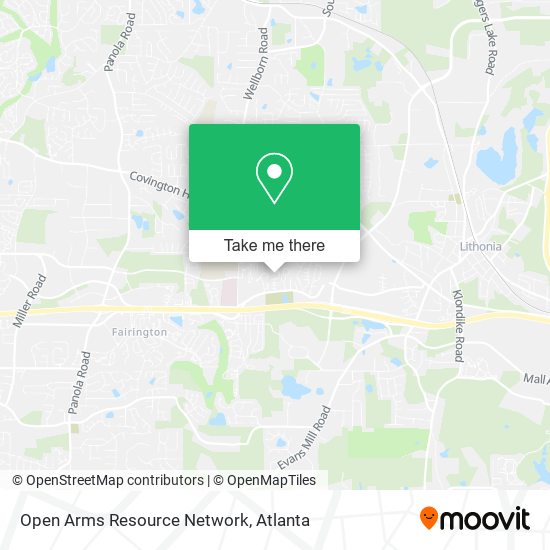 Open Arms Resource Network map
