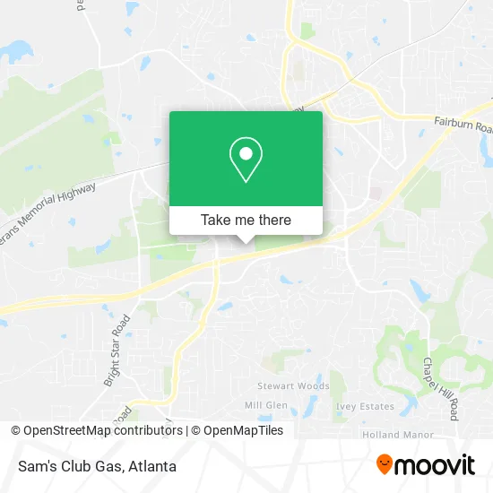 Sam's Club Gas map