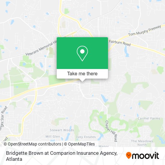 Bridgette Brown at Comparion Insurance Agency map