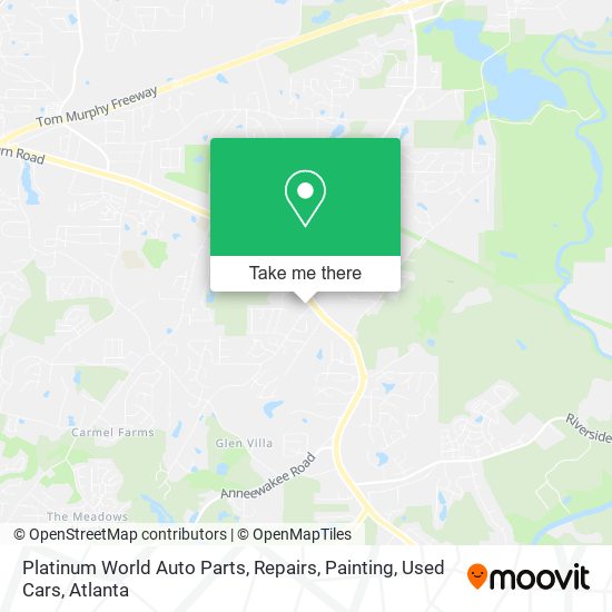 Mapa de Platinum World Auto Parts, Repairs, Painting, Used Cars