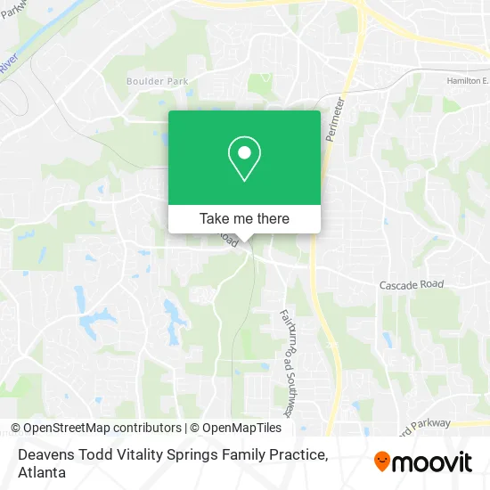 Deavens Todd Vitality Springs Family Practice map