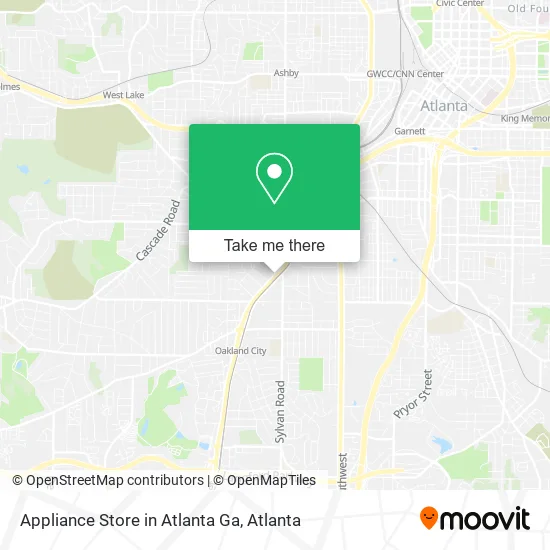 Mapa de Appliance Store in Atlanta Ga