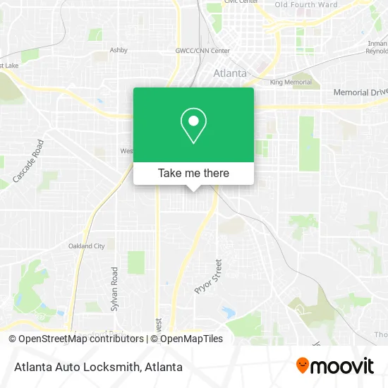 Atlanta Auto Locksmith map