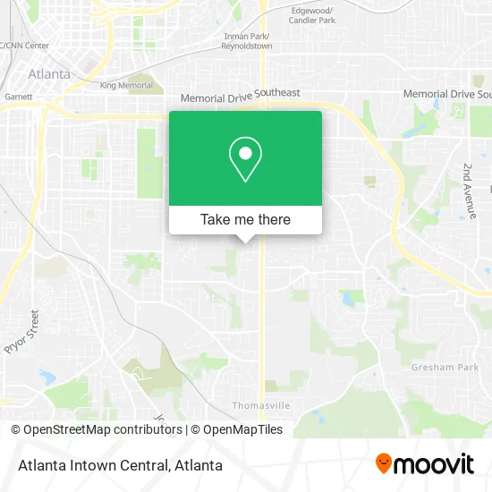 Mapa de Atlanta Intown Central