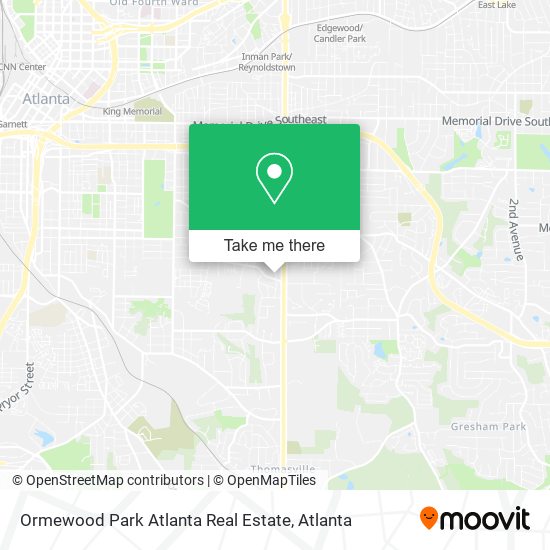 Ormewood Park Atlanta Real Estate map