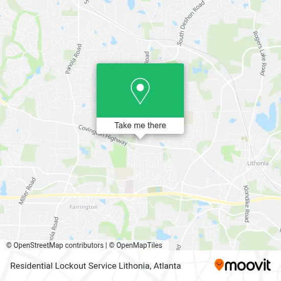 Residential Lockout Service Lithonia map