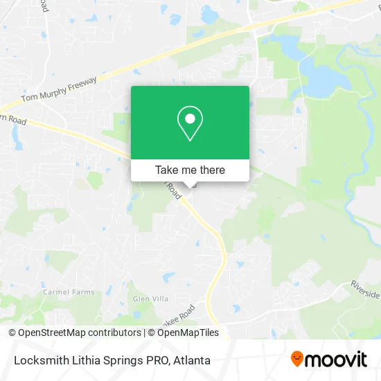 Locksmith Lithia Springs PRO map