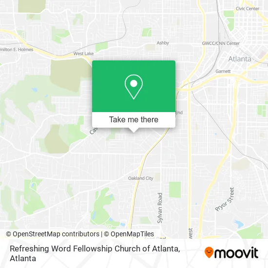 Refreshing Word Fellowship Church of Atlanta map