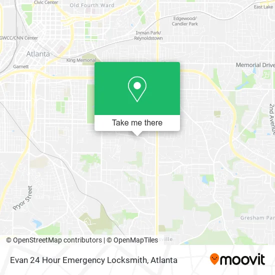 Evan 24 Hour Emergency Locksmith map