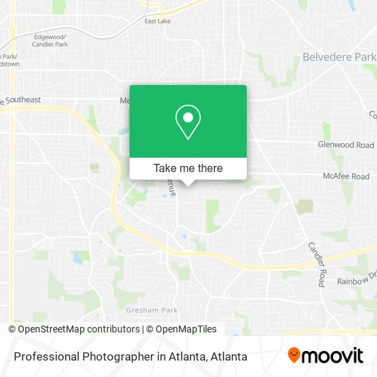 Mapa de Professional Photographer in Atlanta