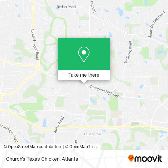 Mapa de Church's Texas Chicken