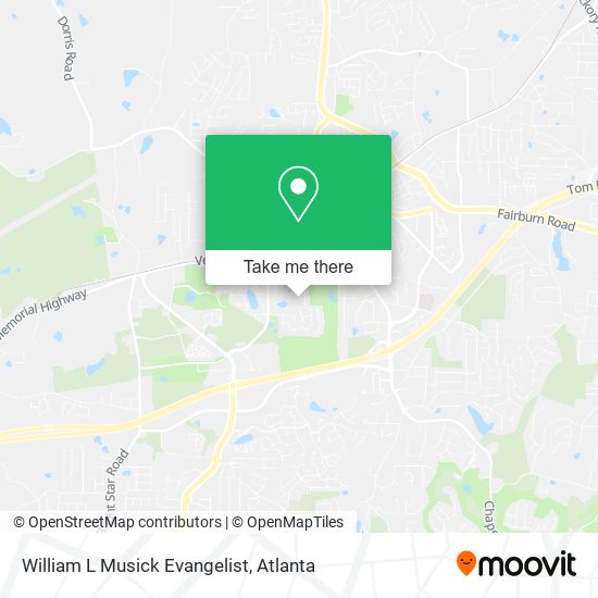 Mapa de William L Musick Evangelist