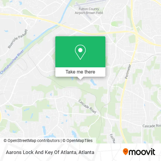 Aarons Lock And Key Of Atlanta map