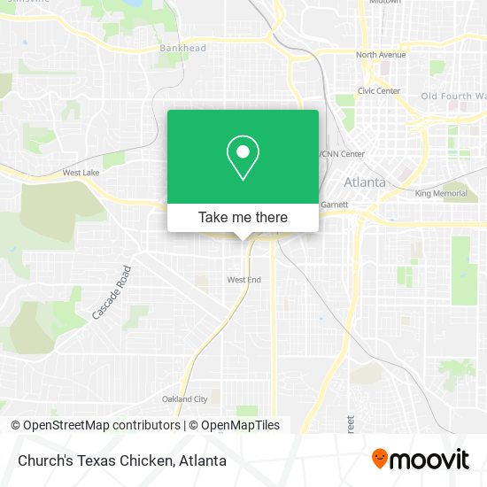 Mapa de Church's Texas Chicken