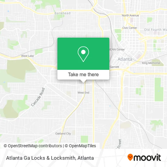 Atlanta Ga Locks & Locksmith map