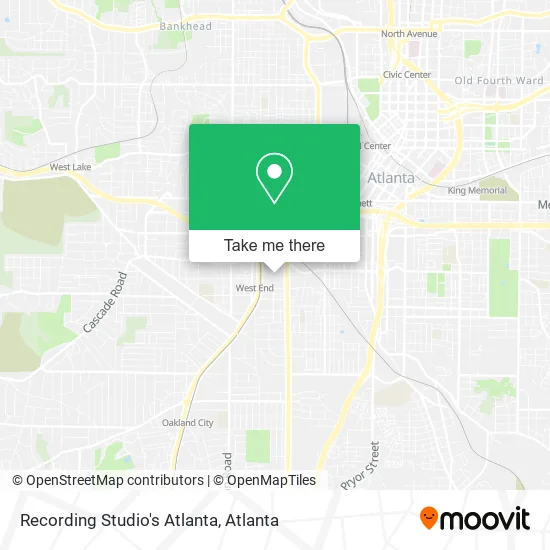 Recording Studio's Atlanta map