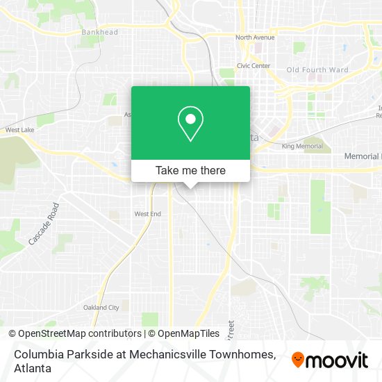 Columbia Parkside at Mechanicsville Townhomes map