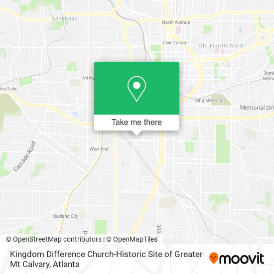 Kingdom Difference Church-Historic Site of Greater Mt Calvary map