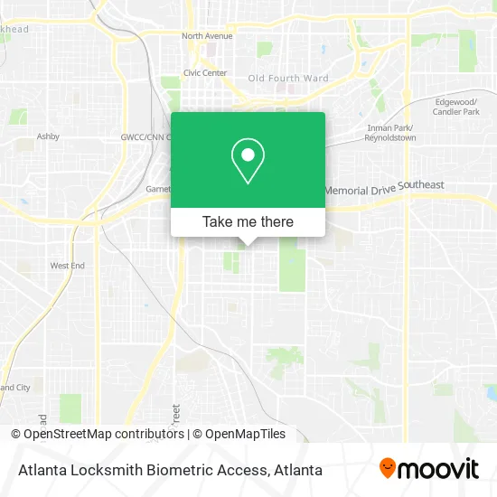 Atlanta Locksmith Biometric Access map