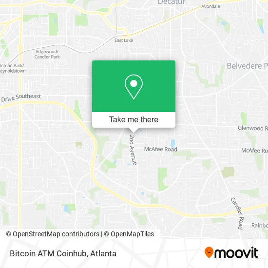 Bitcoin ATM Coinhub map