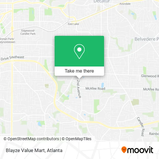 Mapa de Blayze Value Mart