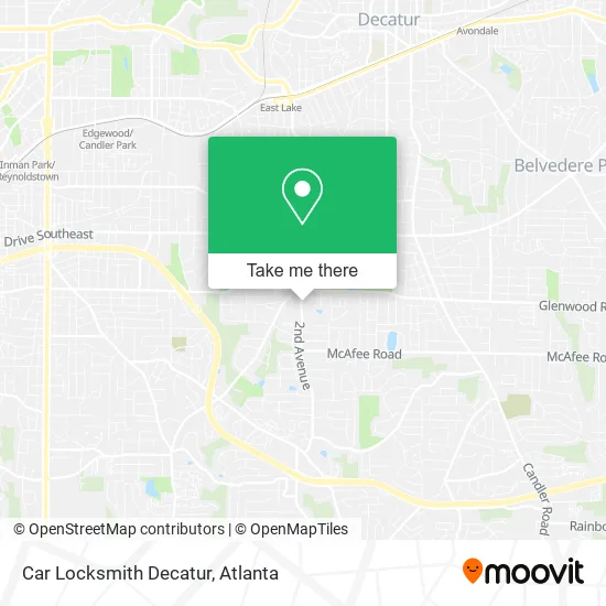 Car Locksmith Decatur map