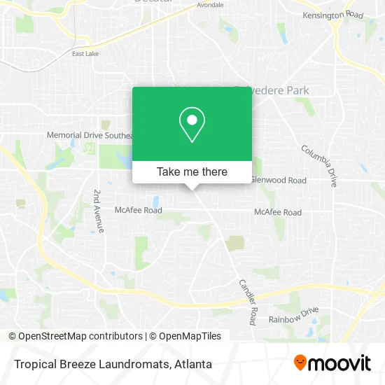 Tropical Breeze Laundromats map