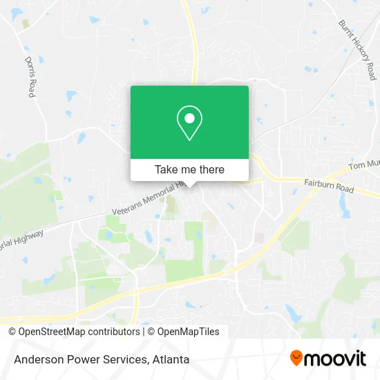 Anderson Power Services map