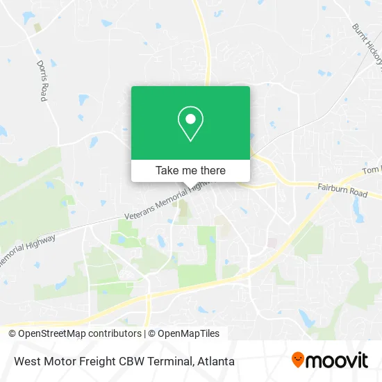 West Motor Freight CBW Terminal map
